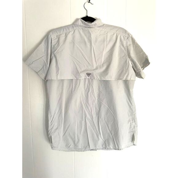 Columbia Men's Size Large Short Sleeve PFG Sportswear‎ Shirt White - Picture 3 of 5